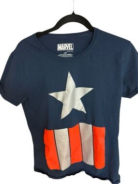 Marvel Navy Tee with Silver Star Accent